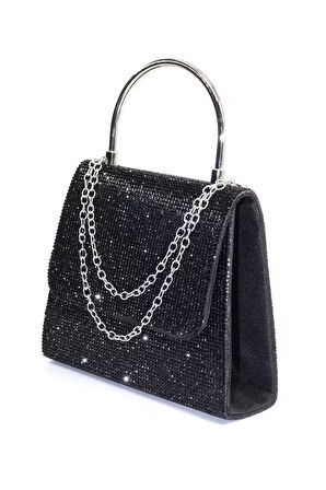 Siyah Taşlı Abiye çanta. Siyah Kadın Abiye Çanta. Siyah Abiye Çanta. Davet Gece Clutch Çanta.