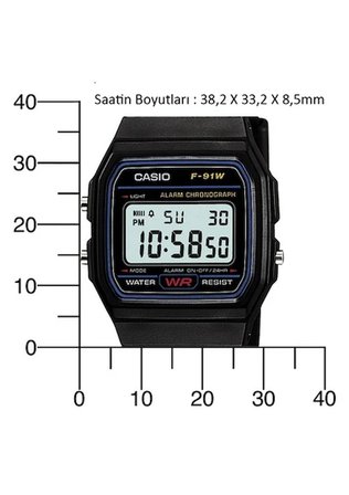 Casio F-91W-1 Digital Erkek Kol Saati Orjinal ürün ( Has  saat  garantili  2  sene)