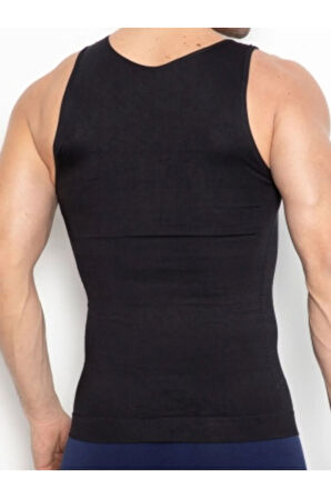 Secret Moda Siyah Erkek Göbek Bel Karın Korsesi Atlet Korse