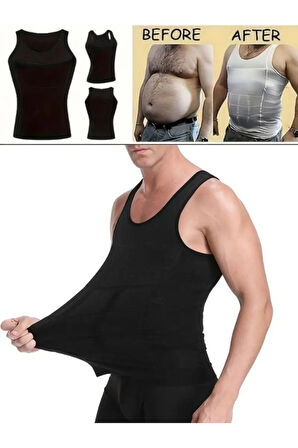 Erkek Fit Beden Sıkı Duruş Korse Atlet
