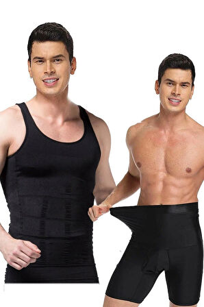 2'li Set Erkek Korse Atlet Ve Boxer Korse Erkek Korse Seti