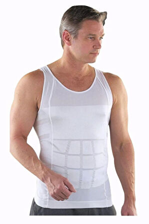 Erkek Beden Inceltici Slim Fit Korse Atlet 2 Adet - 6012