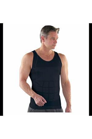 Erkek Beden Inceltici Slim Fit Korse Atlet 2 Adet - 6012