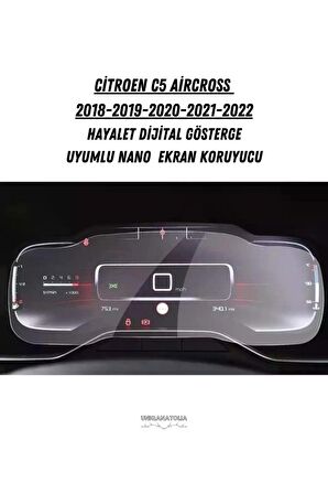 Citroen C5 Aircross 2018 2019 2020 2021 2022 Dijital Hayalet Gösterge Uyumlu Nano Ekran koruyucu