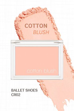 Yumuşak Dokulu Kolay Sürülebilen Allık Cotton Blusher (Ballet Shoes)