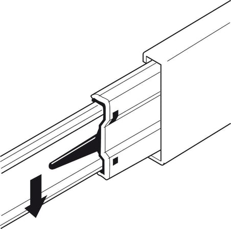 Häfele Bilyalı Ray, HÄFELE BALL43, Ray Yüksekliği: 43 mm, Tam Açılım - 447 mm, Galvaniz (1 Çift)