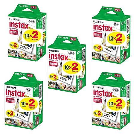Instax mini 20'li Film 5'li Set 100 Poz