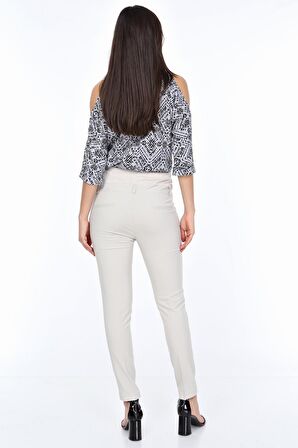 IŞŞIL 3506-BİLEK BOY HAMİLE DAR PAÇA KUMAŞ PANTOLON