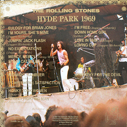Rolling Stones - Hyde Park 1969 33'lük LP PLAK