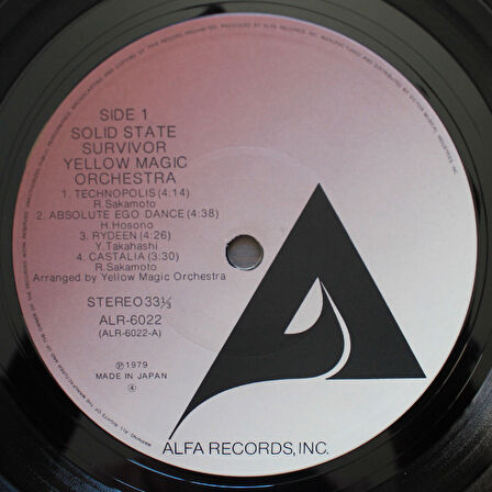 Yellow Magic Orchestra - Solid State Survivor 33'lük LP PLAK