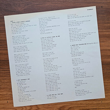 Percy Sledge – When A Man Loves A Woman 33'lük LP PLAK