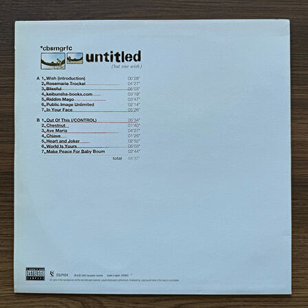 Cbsmgrfc – Untitled (But One Wish) 33'lük LP PLAK