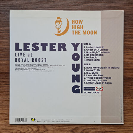 Lester Young – How High The Moon 33'lük LP PLAK