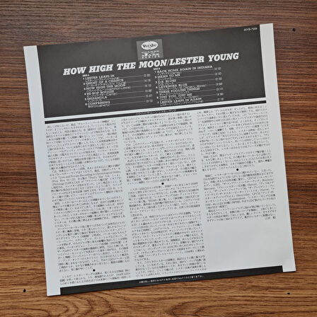 Lester Young – How High The Moon 33'lük LP PLAK
