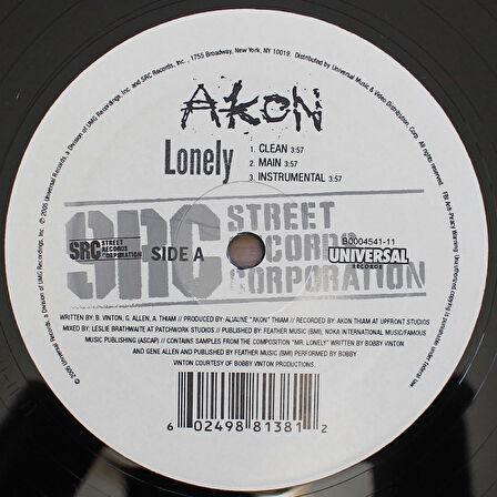Akon - Lonely 33'lük LP PLAK