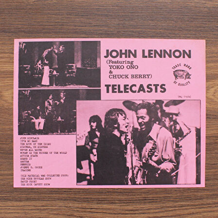 John Lennon Featuring Yoko Ono & Chuck Berry - Telecasts 33'lük LP PLAK
