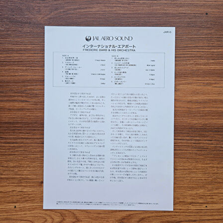 Frederic Dard & His Orchestra – International Airport 33'lük LP PLAK