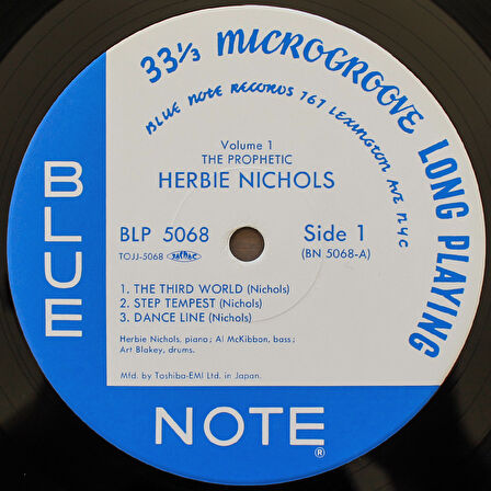 Herbie Nichols - The Prophetic Herbie Nichols Vol. 1 (10'' Plak)