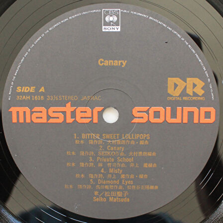 Seiko Matsuda - Canary 33'lük LP PLAK