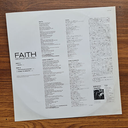George Michael – Faith 33'lük LP PLAK