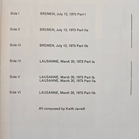 Keith Jarrett – Solo Concerts: Bremen / Lausanne
