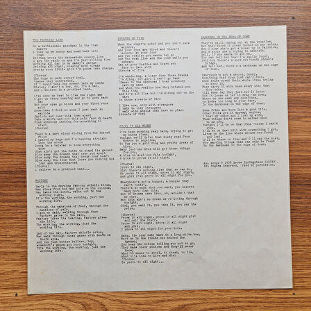 Bruce Springsteen – Darkness On The Edge Of Town 33'lük LP PLAK