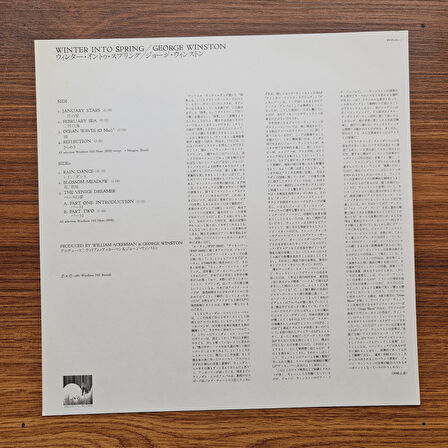 George Winston – Winter Into Spring 33'lük LP PLAK