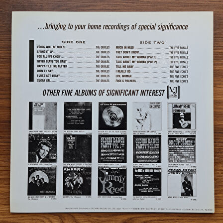 The Panorama of R&B Groups Vol. 1 33'lük LP PLAK