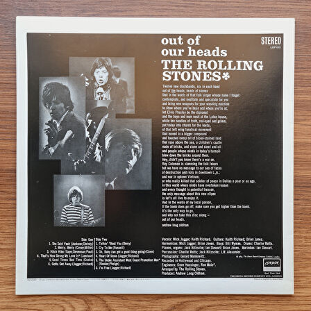 The Rolling Stones – Out Of Our Heads  (Blue Vinyl) 33'lük LP PLAK