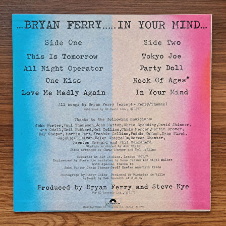 Bryan Ferry – In Your Mind