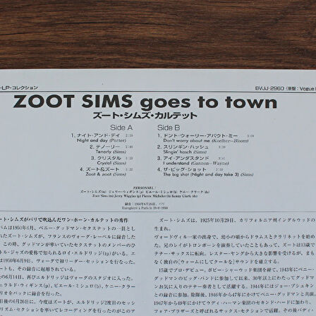 Zoot Sims With Kenny Clarke, Jerry Wiggins & Pierre Michelot – Goes To Town: Jazz Time In Paris Vol. 14 (10'' Plak)