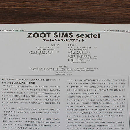 Zoot Sims – Zoot Goes To Town: Jazz Time Paris, Vol. 8 (10'' Plak)