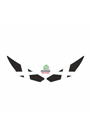 RKS R250 2023 UYUMLU FAR STİCKER X BEYAZ