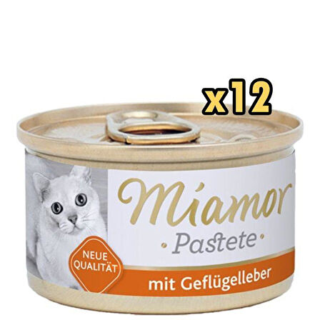 Miamor Pastete Ciğerli Yetişkin Konserve Kedi Maması 85 Gr X 12 Adet