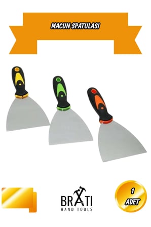 Profesyonel Macun Spatulası 80 Mm Dayanıklı Esnek Yapı Tamir Sıva Alçı Yüzey Düzeltme El Aleti 8 Cm
