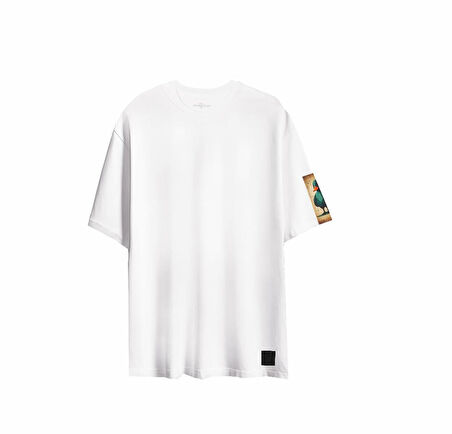 FOURSOLOS Unisex Oversize T-shirt (WHITE) Beyaz