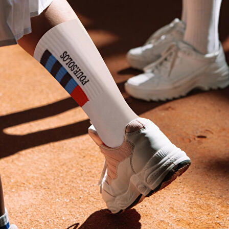 Erkek Soket, Normal Taban, Kare ve Ekose Desenli, Beyaz Üzeri Renkli, 3'lü set