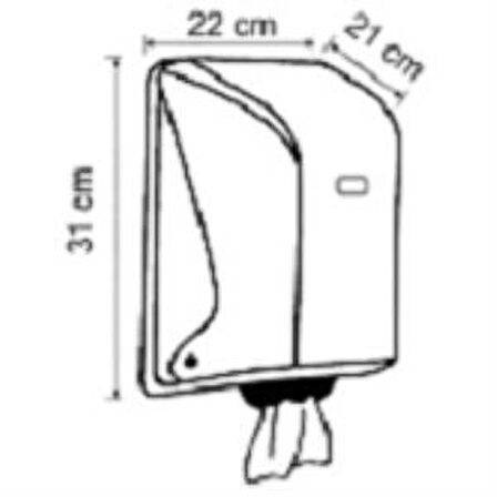 Omnipazar Vialli OG1T İçten Çekmeli Kağıt Havlu Dispenseri  Şeffaf Transparan 