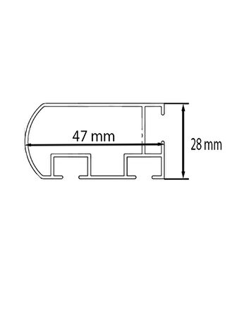 Dekoratif Perde Ray Kornişi Alüminyum 2 KANALLI