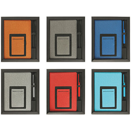 VIP Hediyelik Set - Defter ve Kalem - (2’li Kurumsal Hediye Seti) - 4205 Gri