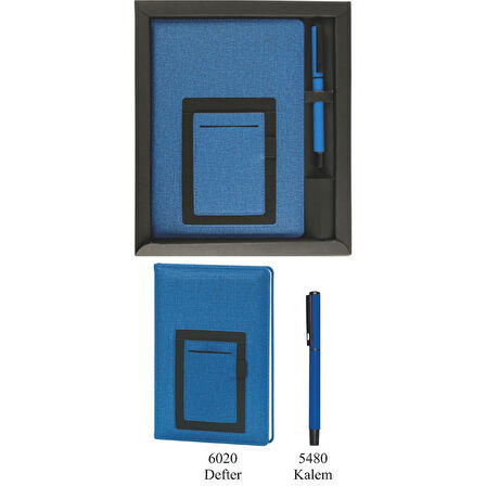 VIP Hediyelik Set - Defter ve Kalem - (2’li Kurumsal Hediye Seti) - 4205 Lacivert