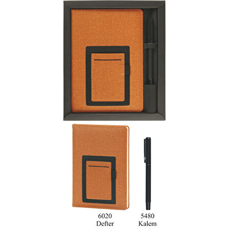 VIP Hediyelik Set - Defter ve Kalem - (2’li Kurumsal Hediye Seti) - 4205 Taba