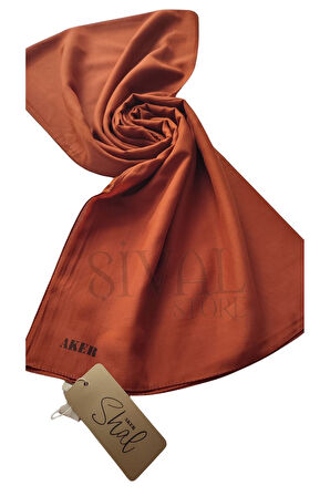 Düz koton şal 961 Kiremit