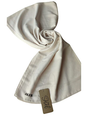 Krem Aker Düz Koton Şal 912 