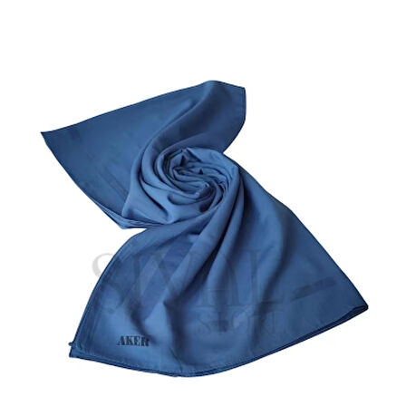 Saks Mavisi Düz koton şal 924