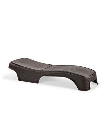 Omnipazar SY-2536 Kahverengi Brezza Royal Rattan Lüks Şezlong 2'li Set 