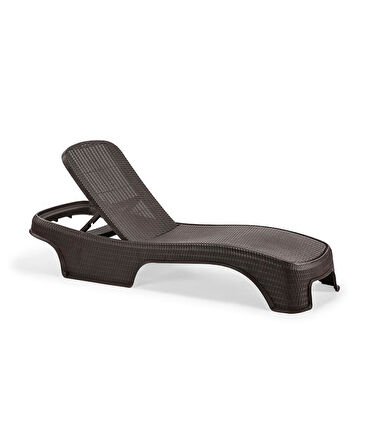 Omnipazar SY-2536 Kahverengi Brezza Royal Rattan Lüks Şezlong 2'li Set 