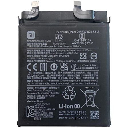 Xiaomi Mi 11t Batarya Pil Bm59 5000mah