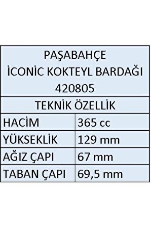 Paşabahçe iconic su bardak 6 lı su meşrubat bardağı gri 420805