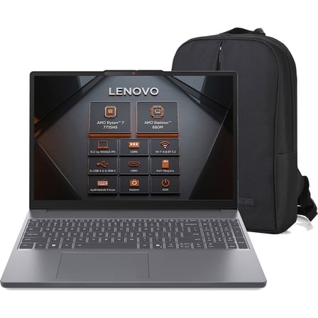 Lenovo Ideapad Slim 3 15ARP10 83K70098TR C72 Ryzen 7 7735HS 40 GB 512 GB SSD Radeon 680M 15.3" Wuxga Yok (Free Dos) Notebook + Çanta